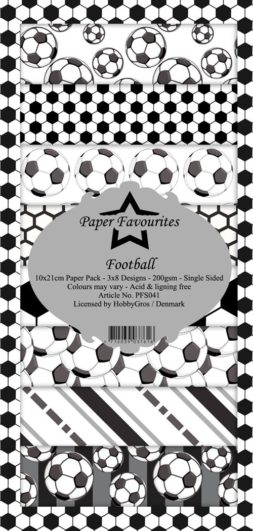 Paper Favourites Slimcard Football 3x8 design 10x21cm 200g